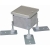 Puszka podłogowa aluminiowa z klapką GIFAS FONTO.4290-1EG w kolorze naturalnego aluminium na 2 gniazda