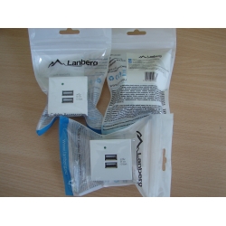 Landberg ładowarka 2x USB 45x45mm 2,1A