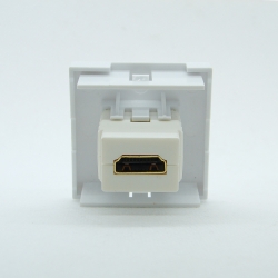 Gniazdo proste HDMI- HDMI 45x45 GOLD