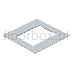 Puszka podłogowa 221 x 274 mm na 9 gniazd podłoga betonowa wykładzina 3,5,8,10 mm